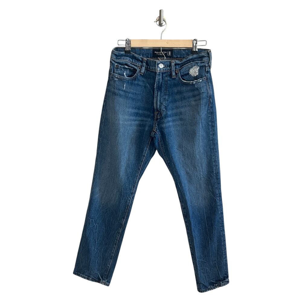 Abercrombie & Fitch A&F Men's Vintage Stretch 90's Straight Leg Jeans Blue 30x30